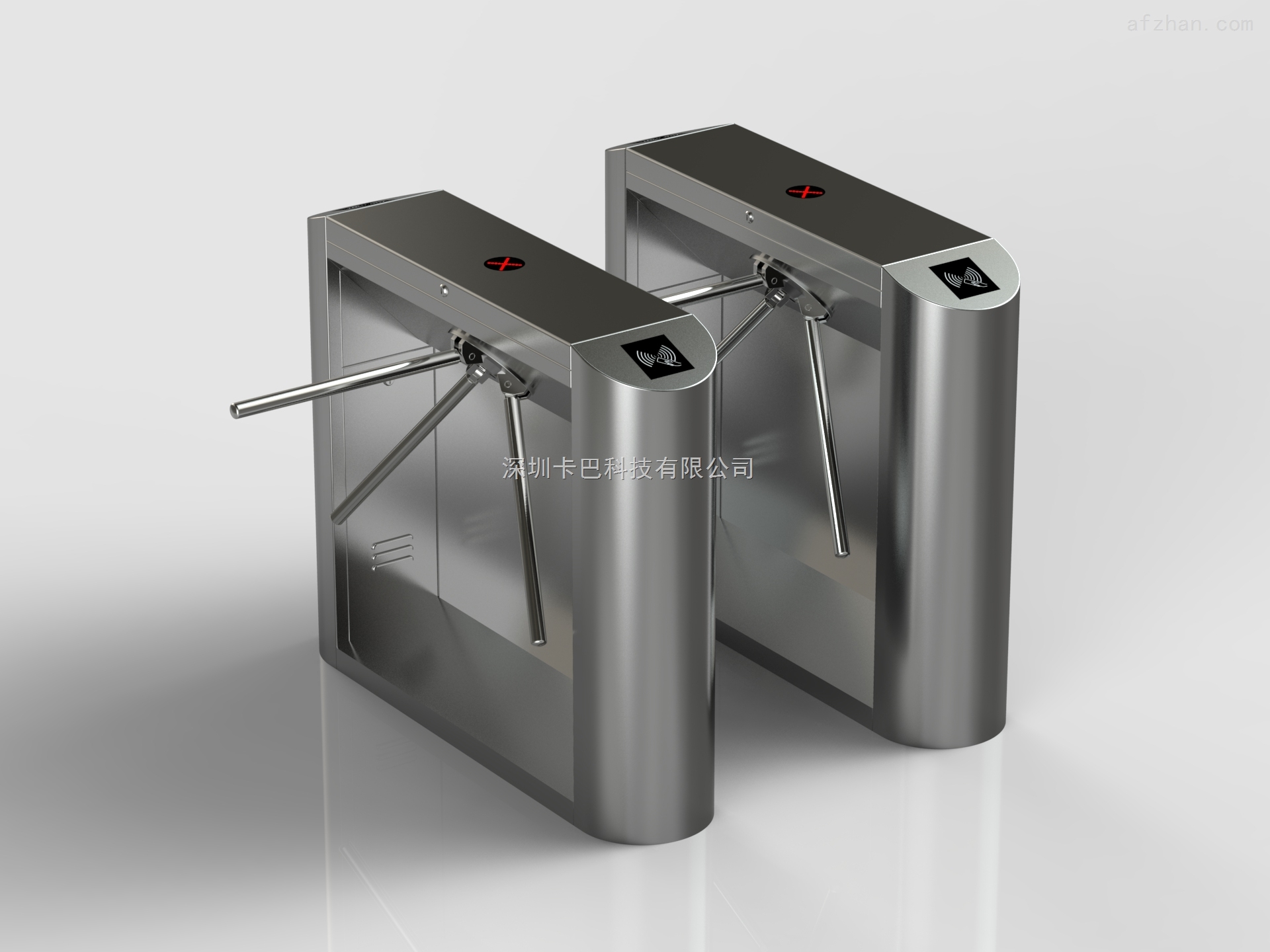 深圳卡巴门禁对讲门禁控制设备一卡通系统圆弧斜面三辊闸